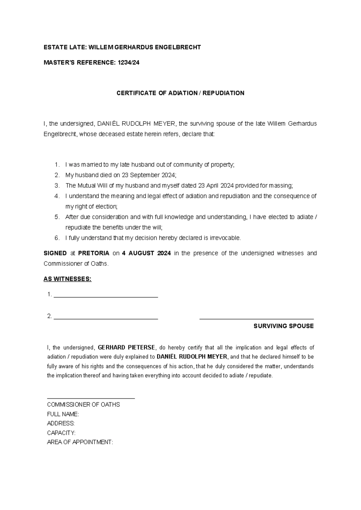 Drafting of Liquidation and Distribution Account Overview (L&D) - Studocu