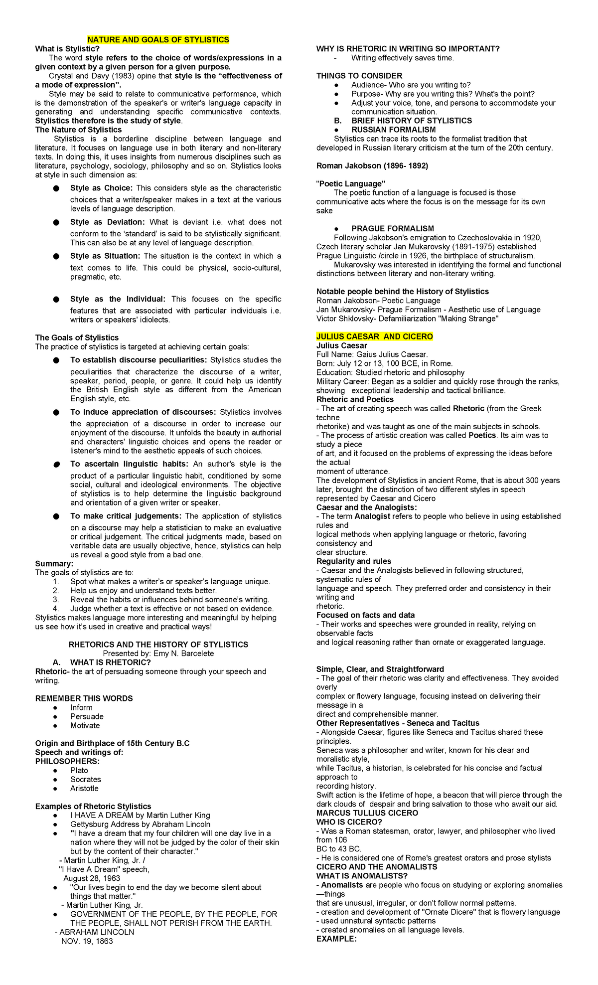 Stylistics - I hope this will help - NATURE AND GOALS OF STYLISTICS ...