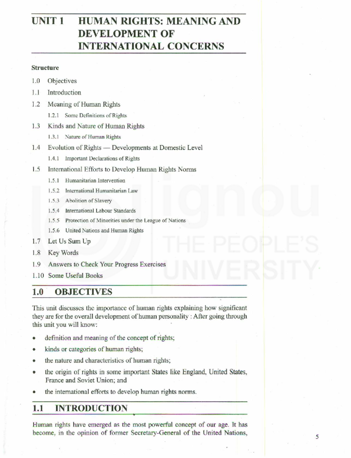 Unit 1: Understanding Human Rights - Meaning & Development of ...