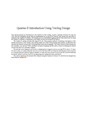 Pre-lab activity - Schematic Design Entry - Introduction to Quartus ...