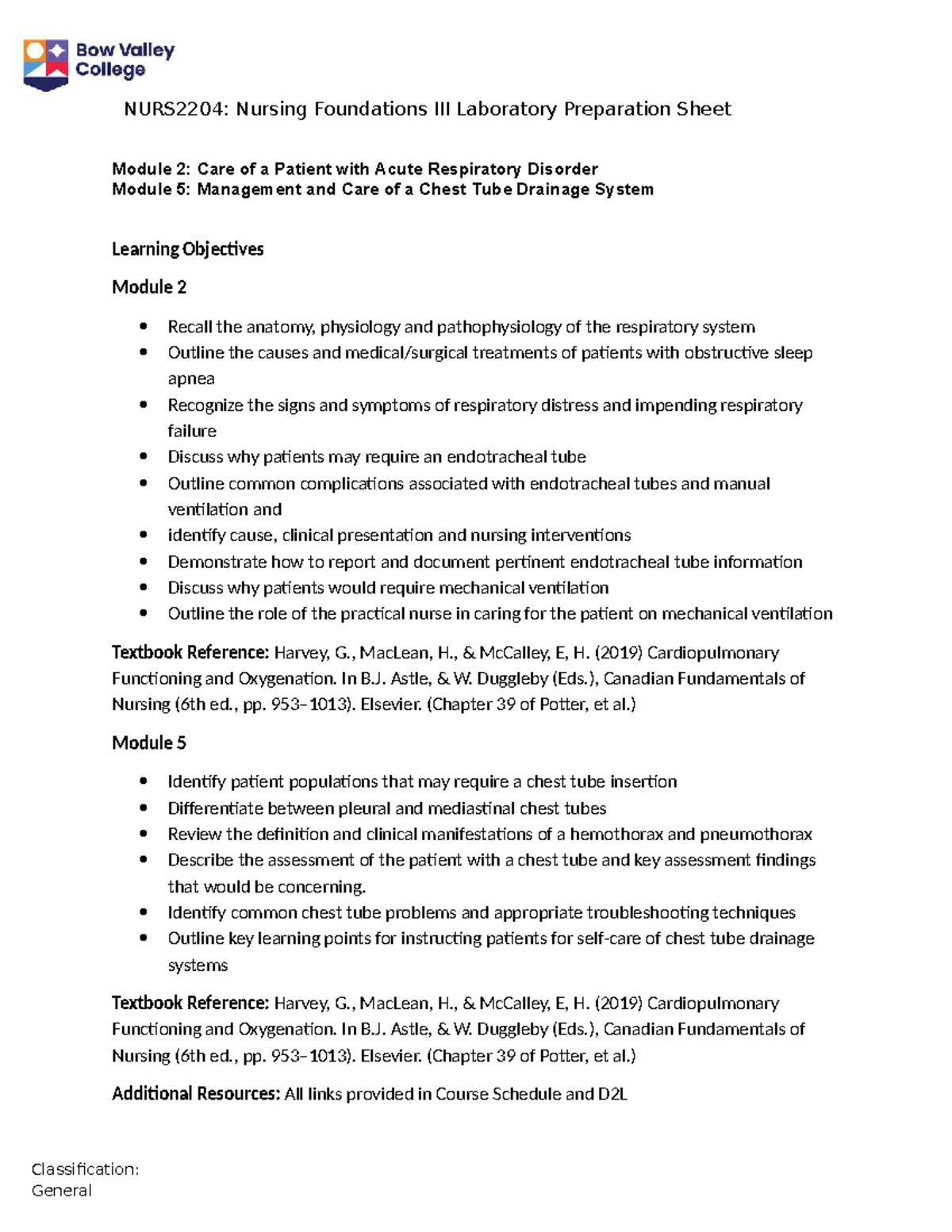 NURS2204: Nursing Foundations Lab Prep - Respiratory & Chest Tube Care ...