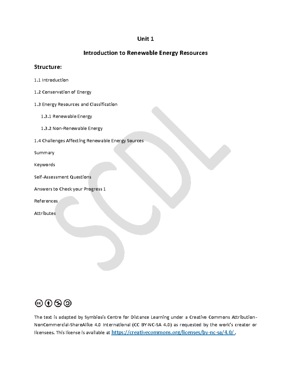Unit 1: Introduction to Renewable Energy Resources - Key Concepts and ...