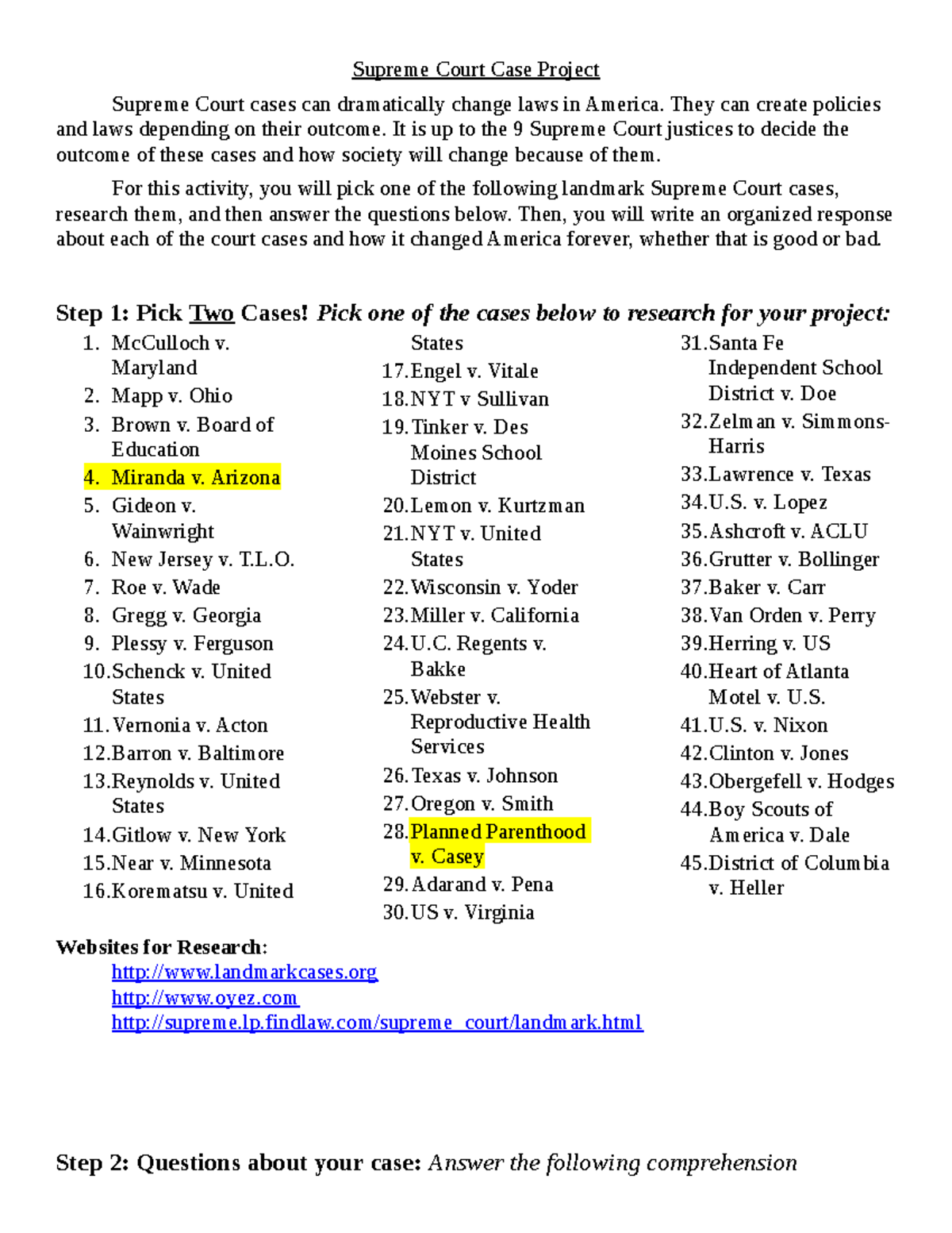 Morgan Mills - Online Court Case Assignment - Supreme Court Case ...