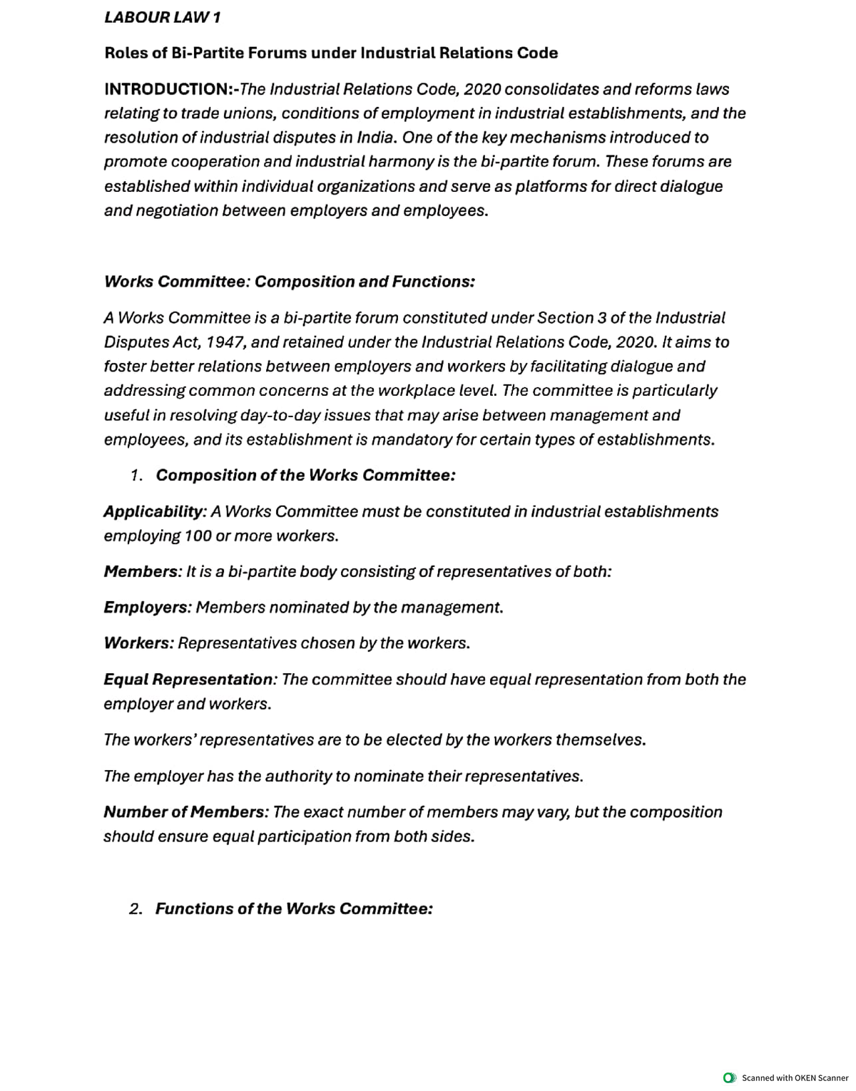 Industrial Relations Code 2020: Roles of Works and Grievance Committees ...