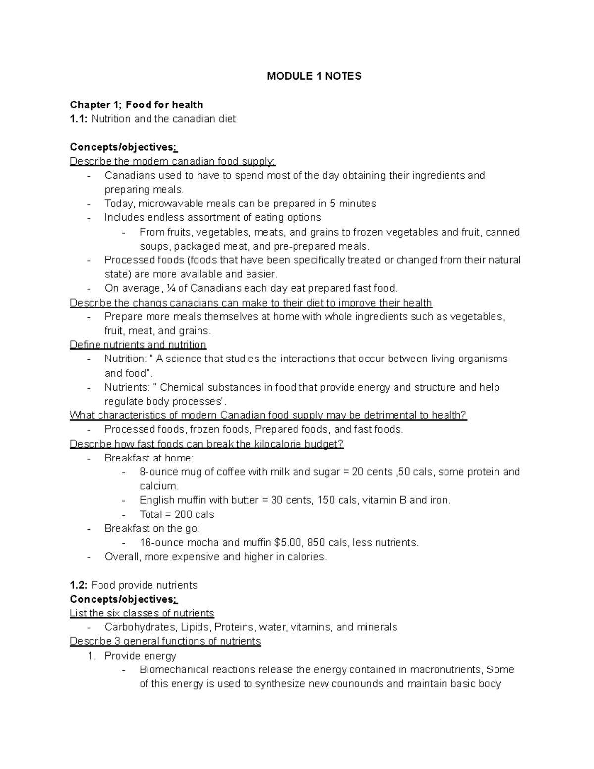 NUT 1304 - Module 4: Triglycerides, Fatty Acids, and Health Impacts ...