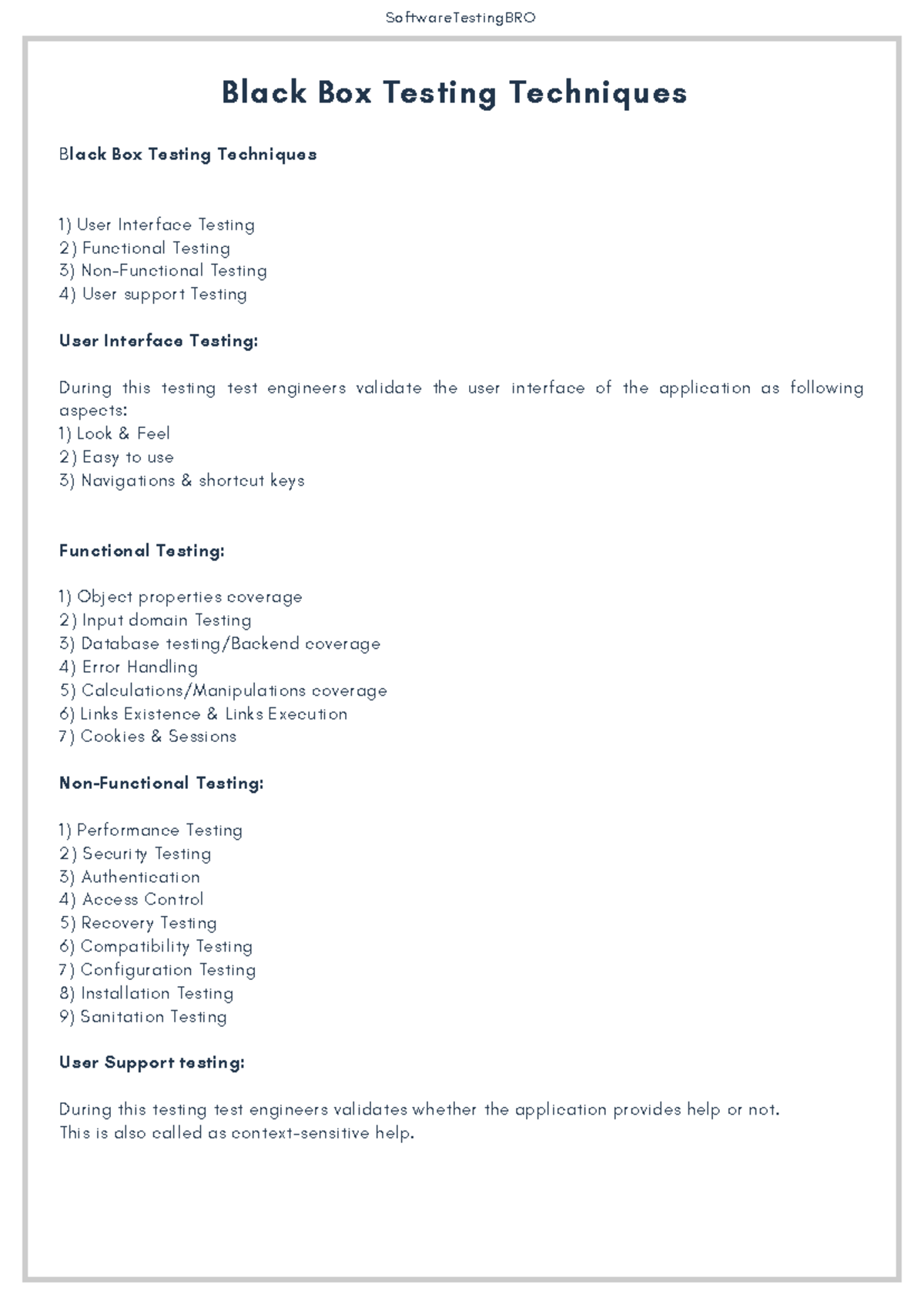 8 Black Box Testing Techniques - This is also called as context ...