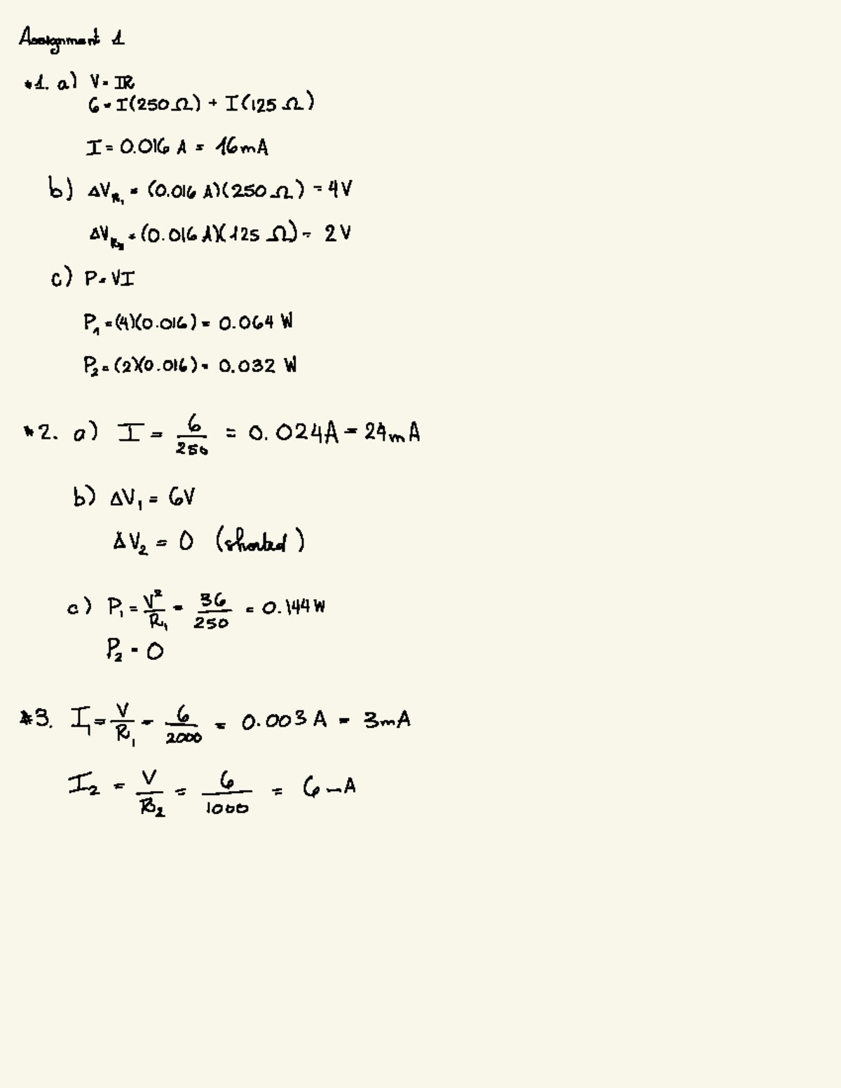 Phys 241 Homework 1: Circuit Analysis and Calculations - Studocu