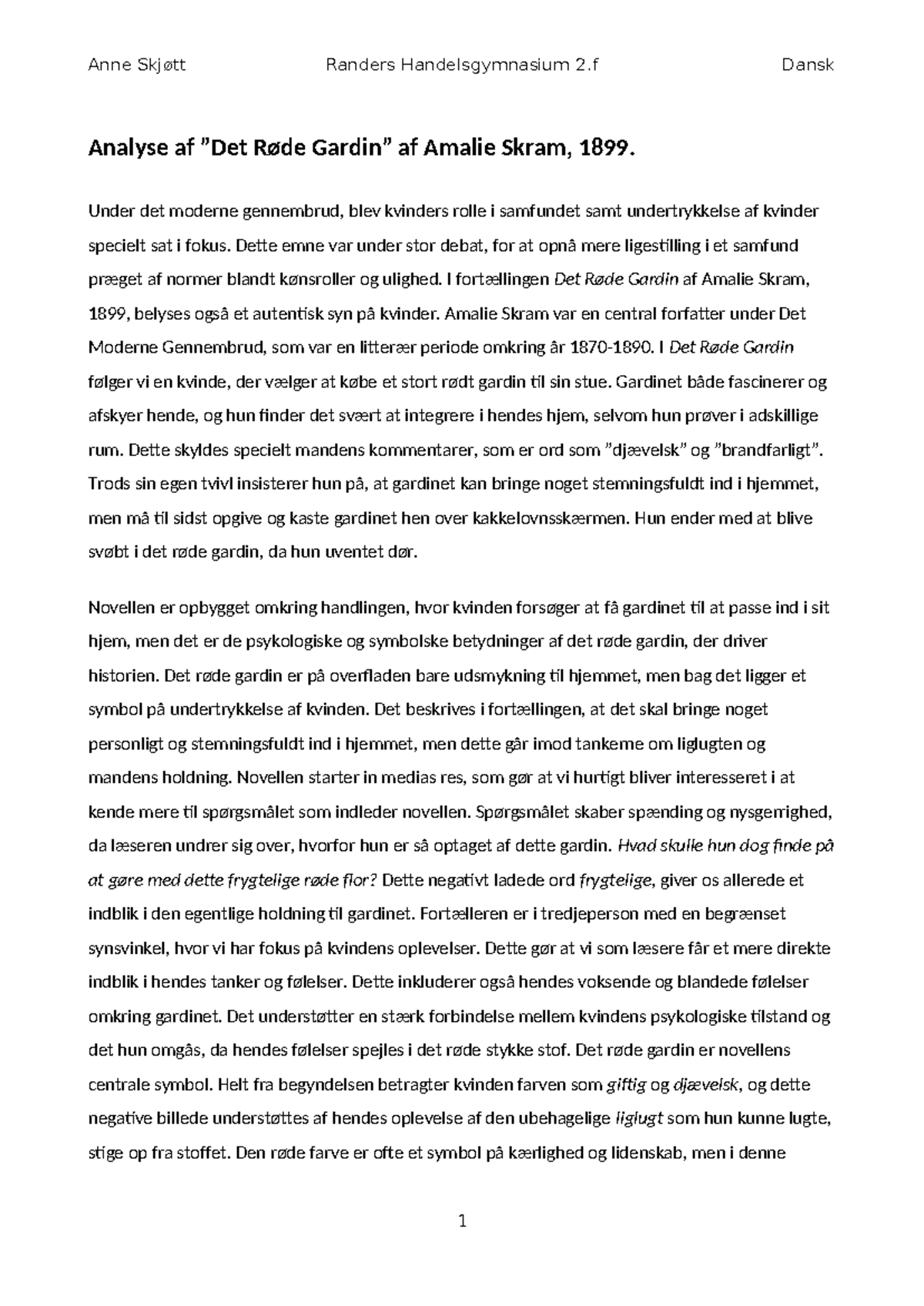 Analyse af 