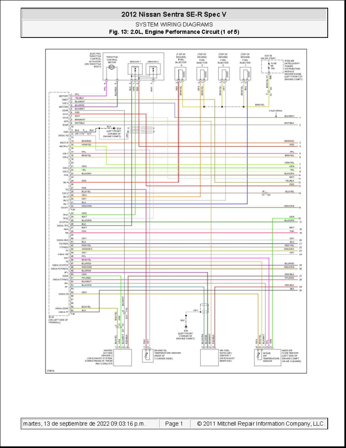 2012 Nissan Sentra SE-R Spec V Wiring Diagrams & Circuits - Studocu