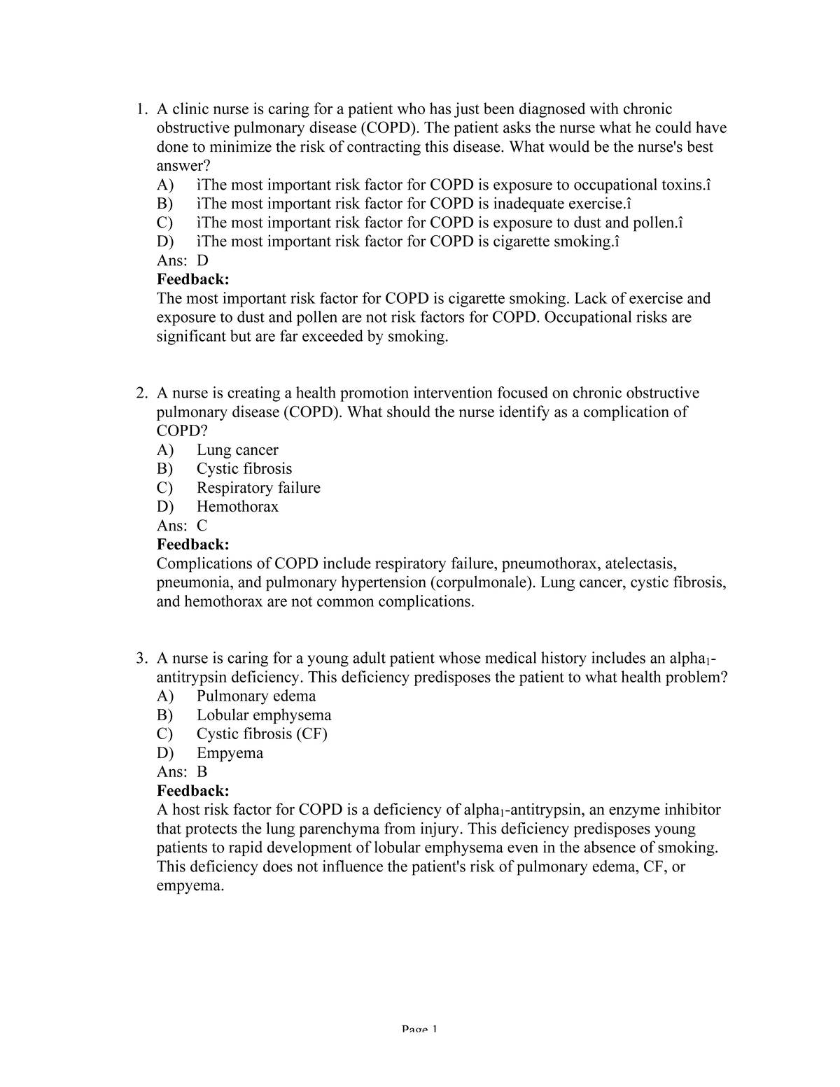 Ch 24 Management of Patients With COPD and Related Respiratory Issues ...