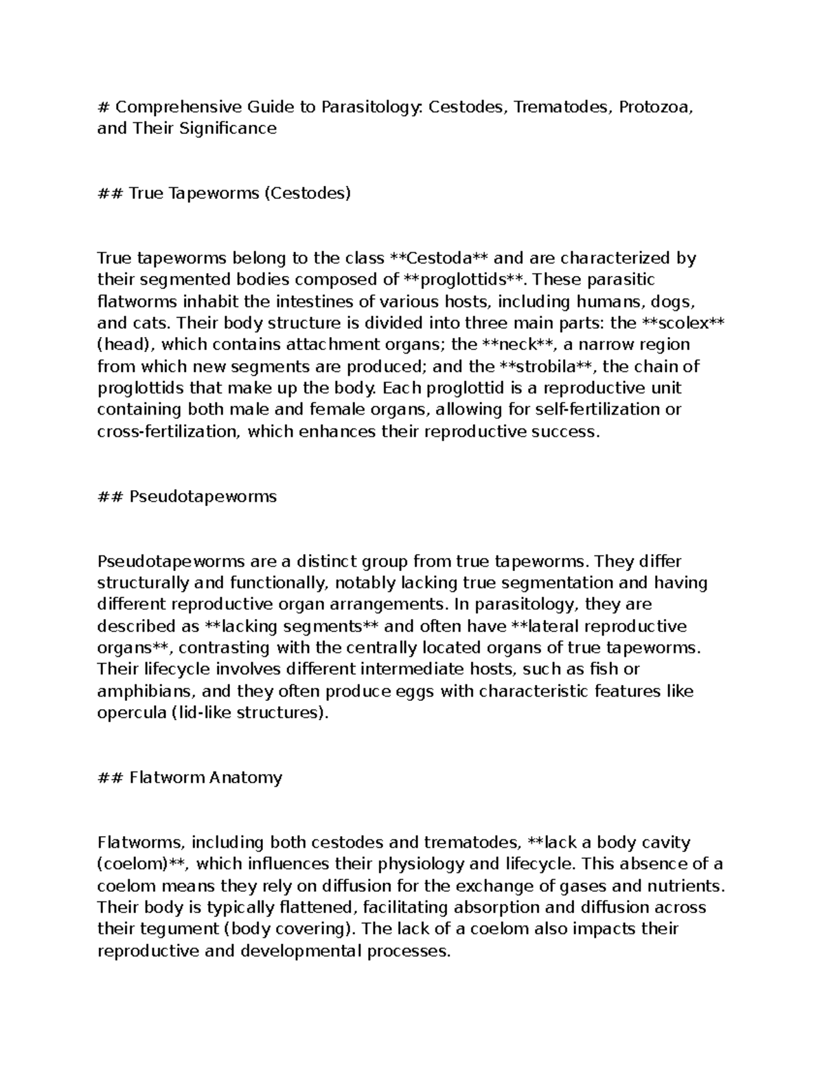Comprehensive Overview of Tapeworms & Trematodes in Vet Parasitology ...
