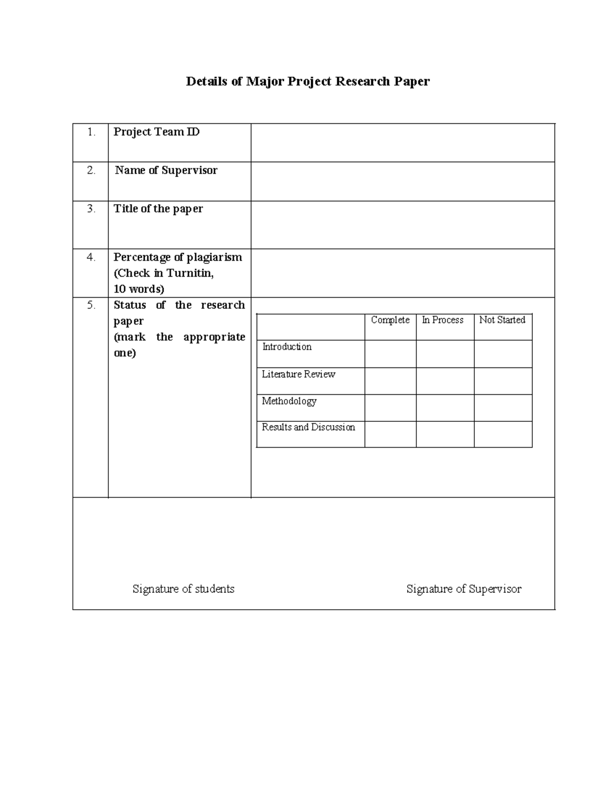 Details of Major Project Research Paper - Btech cse - Project Team ID 2 ...