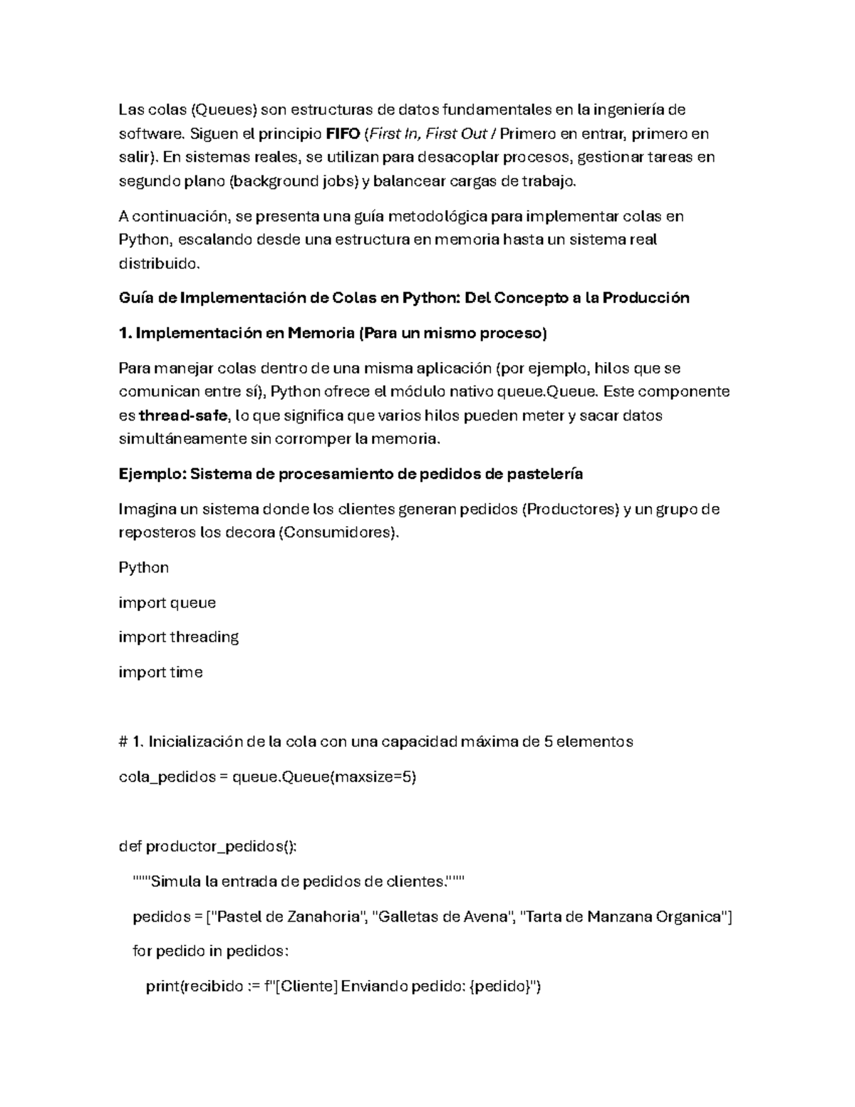 Guía de Implementación de Colas en Python: Del Concepto a la Producción ...