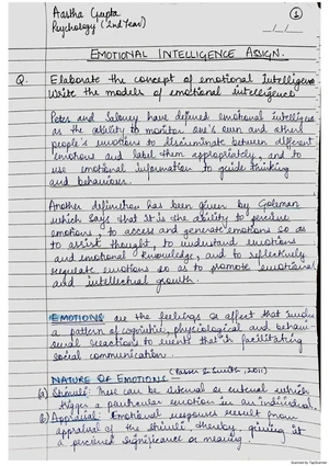 Block-1 - Block I Introduction to Emotional Intelligence (EI) Unit 1 ...