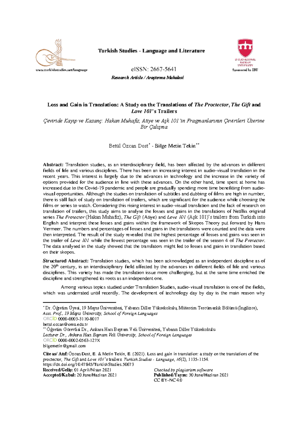 Loss and Gain in Translation: A Study of Netflix Trailers (TR-ENG ...