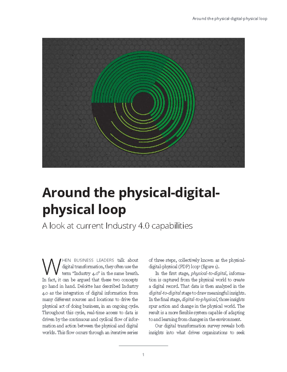 Industry 4.0: Navigating the Physical-Digital Loop - Studocu