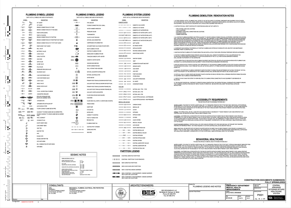 PLUMBING SYSTEM LEGEND & DEMOLITION NOTES (VA256 16 B 0002 016) - Studocu