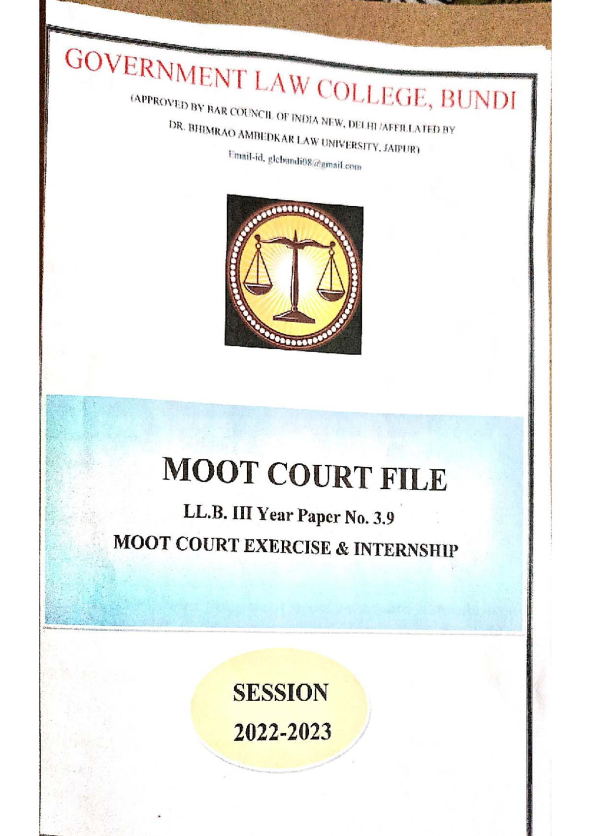 LL.B. 3rd Year Moot Court Exercise File - Rajat Rathore - Studocu