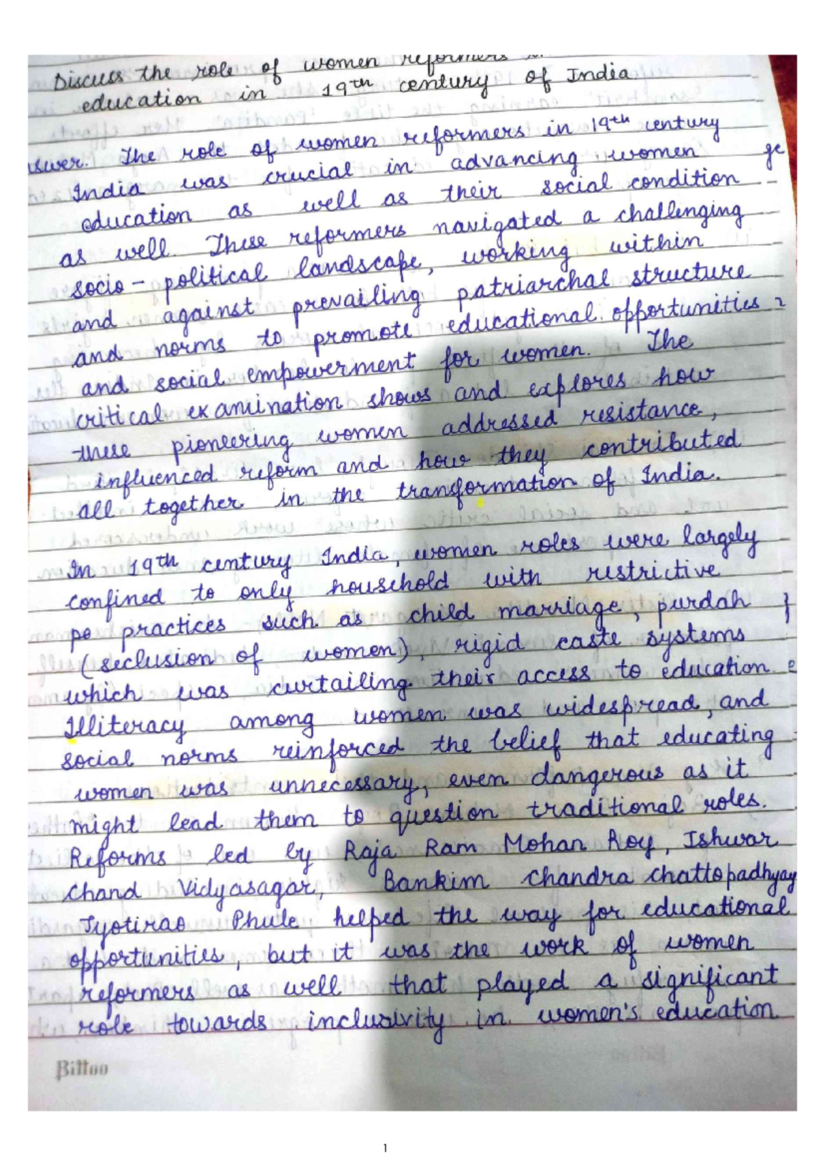 The Role of Women Reformers in Education during 19th Century India ...