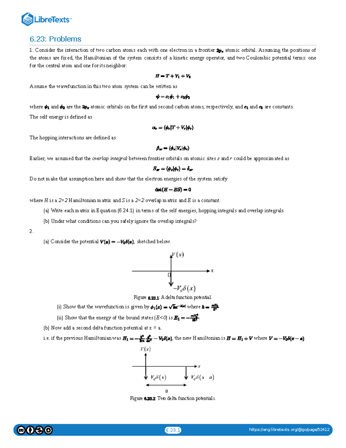 6.23: Problems on Carbon Atoms and Molecular Orbitals - Studocu