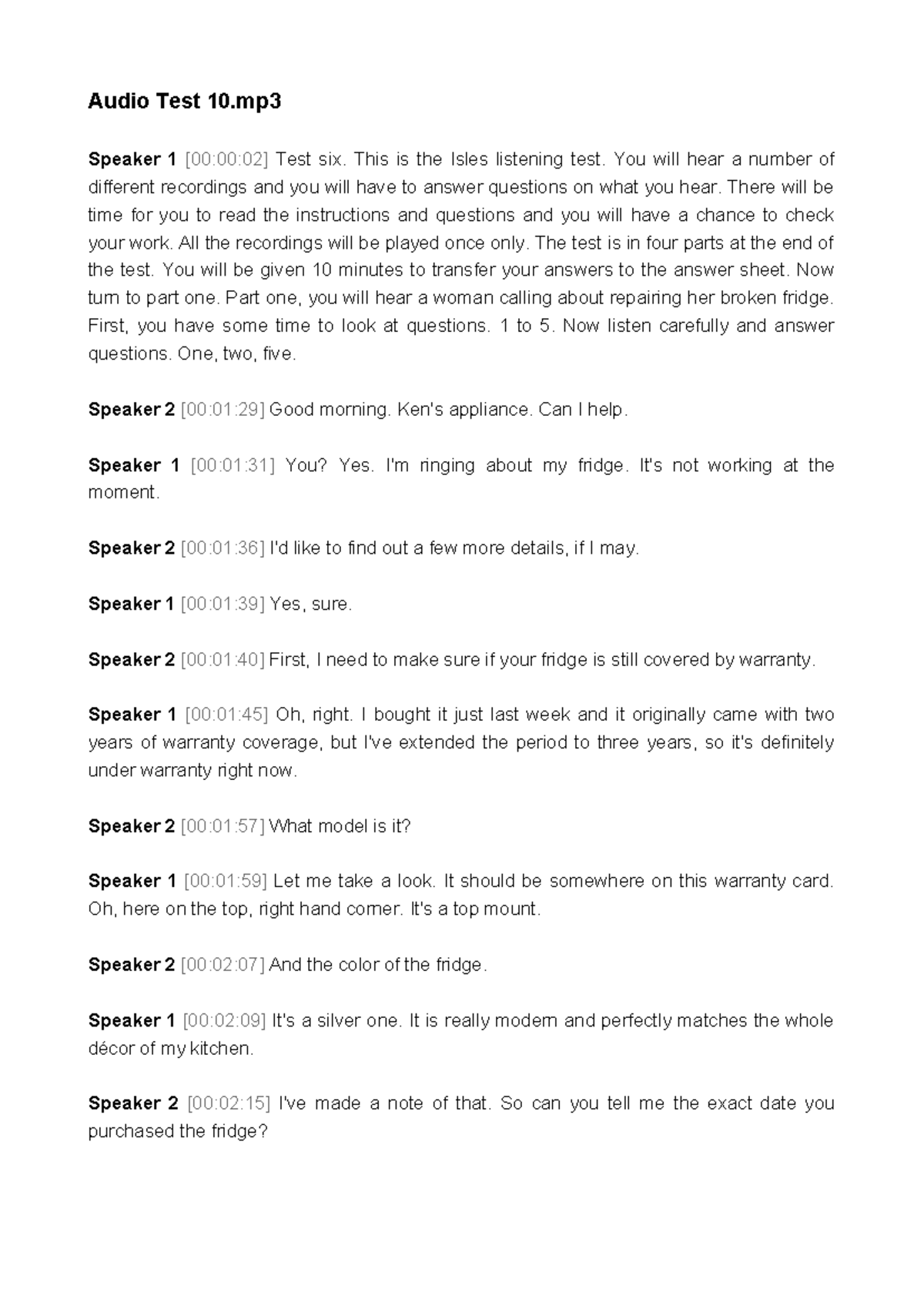Bản sao của Tapescript Test 10 - Audio Test 10 Speaker 1 [00:00:02 ...