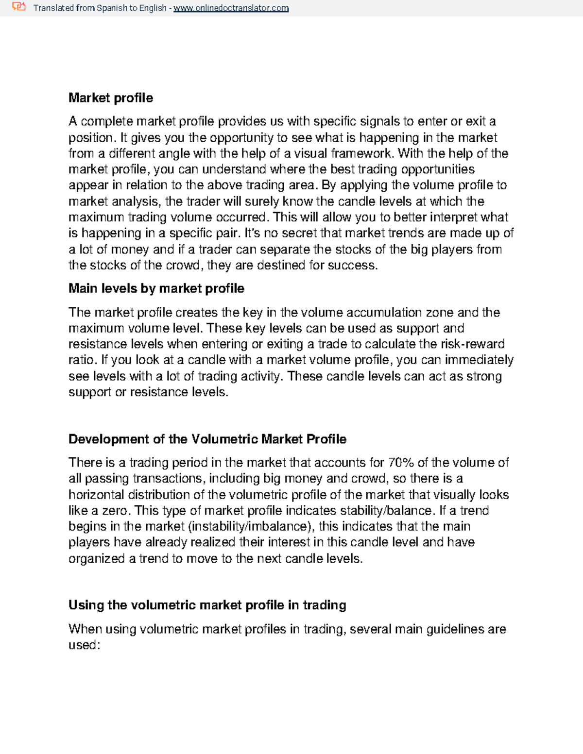 Market Profile Insights for VA-MOD Trading Strategies - Studocu