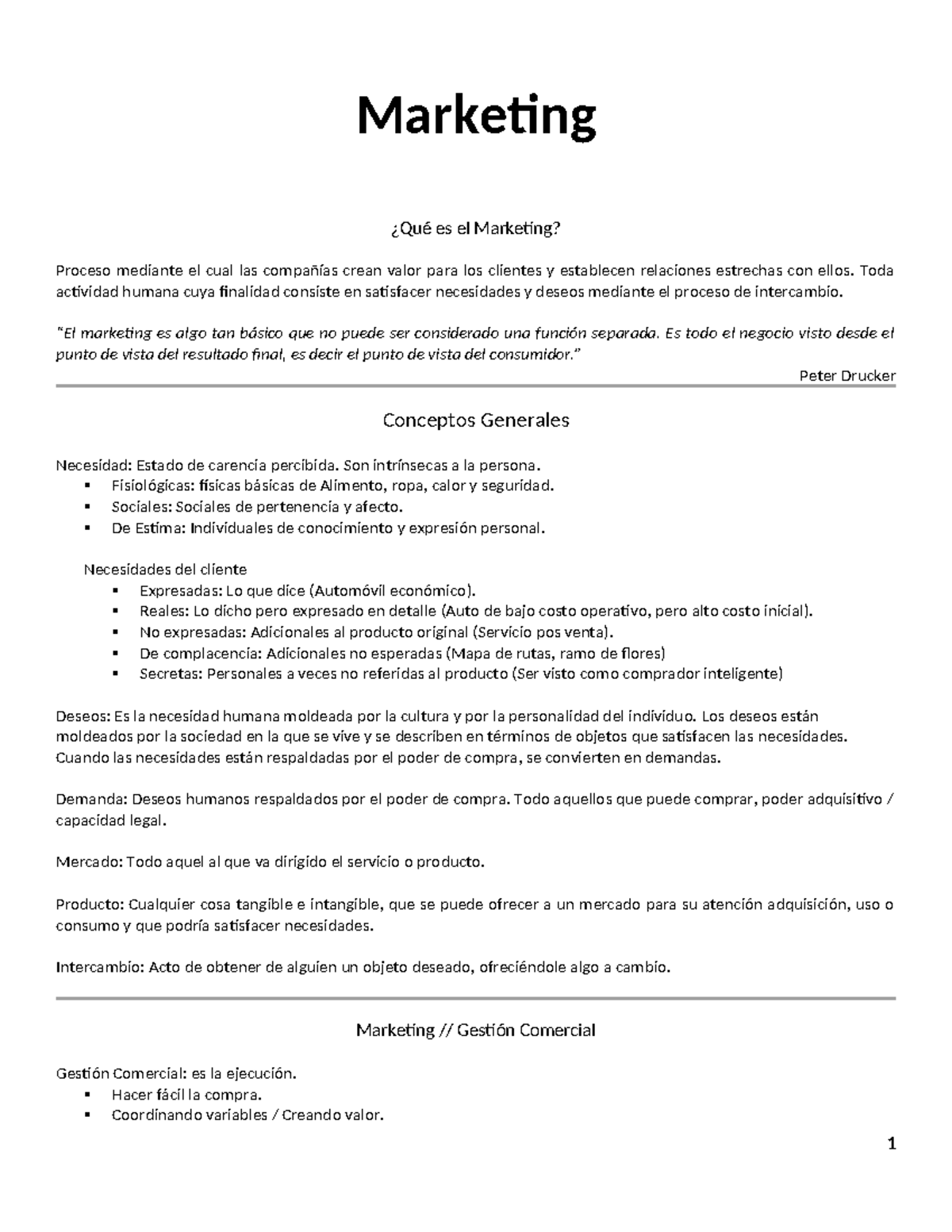 Resumen de Marketing 1 Ce-Ba: Conceptos y Estrategias Clave - Studocu