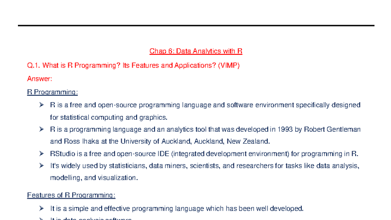 Chap 6: Data Analytics with R - Key Concepts & Applications (VIMP ...