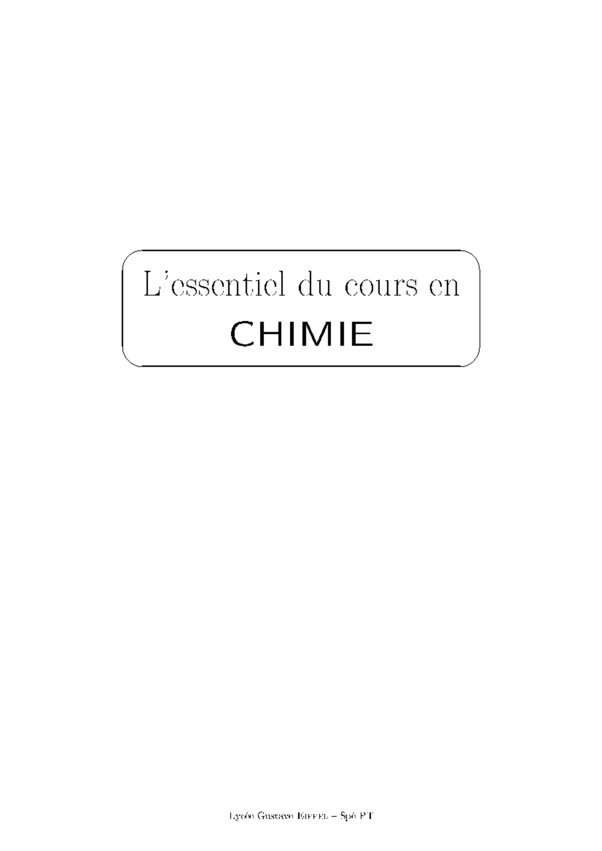 CHIMIE Spé PT Résumé sur les Transformations de la Matière Studocu — free download