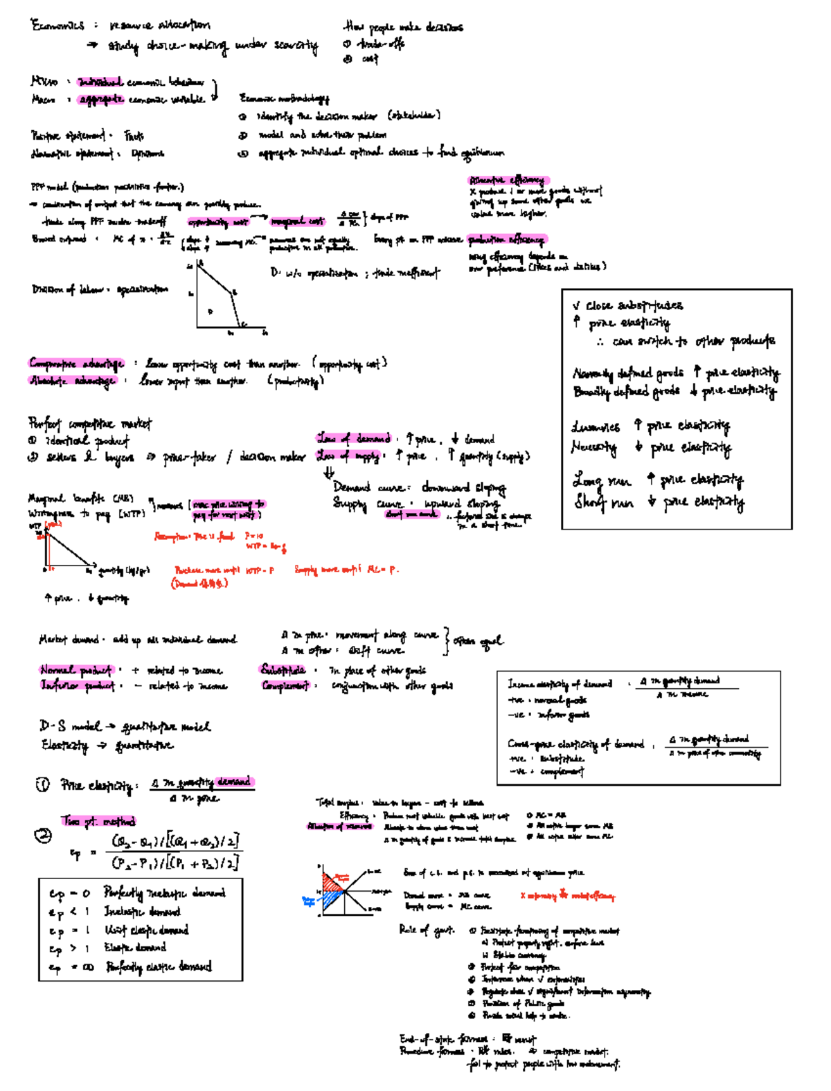 ECON 101 Final Exam Notes on Resource Allocation and Decision Making ...