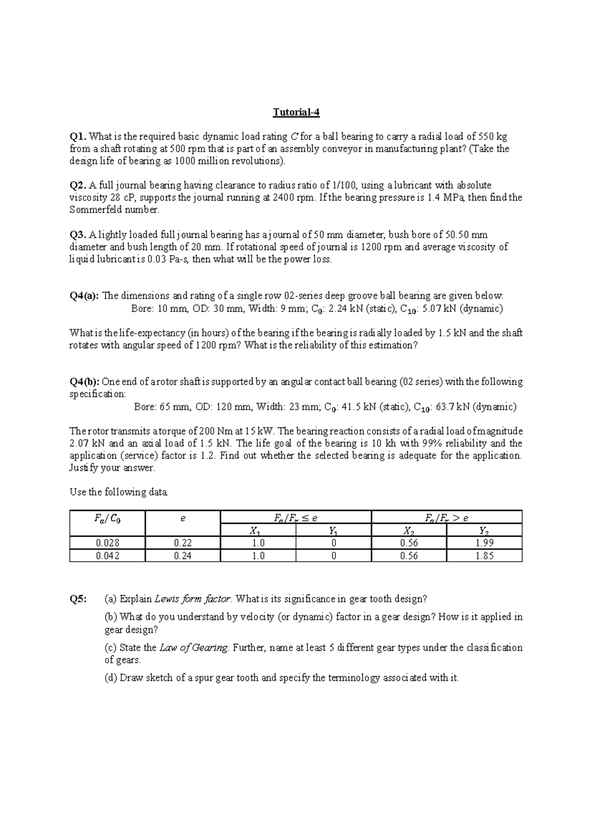 Tutorial 4: Dynamic Load Ratings and Bearing Analysis in Mechanical ...
