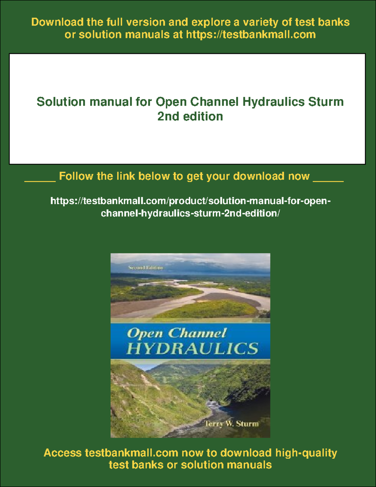 19535 - Solution Manual for Open Channel Hydraulics, 2nd Ed. - Studocu