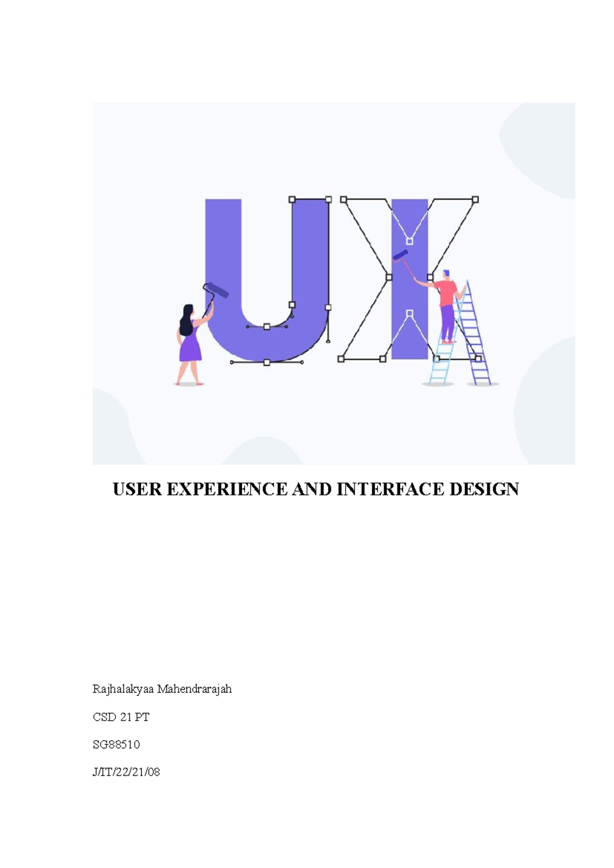 CSD 21 PT - Final Exam: UI/UX Design Assignment Materials - Studocu