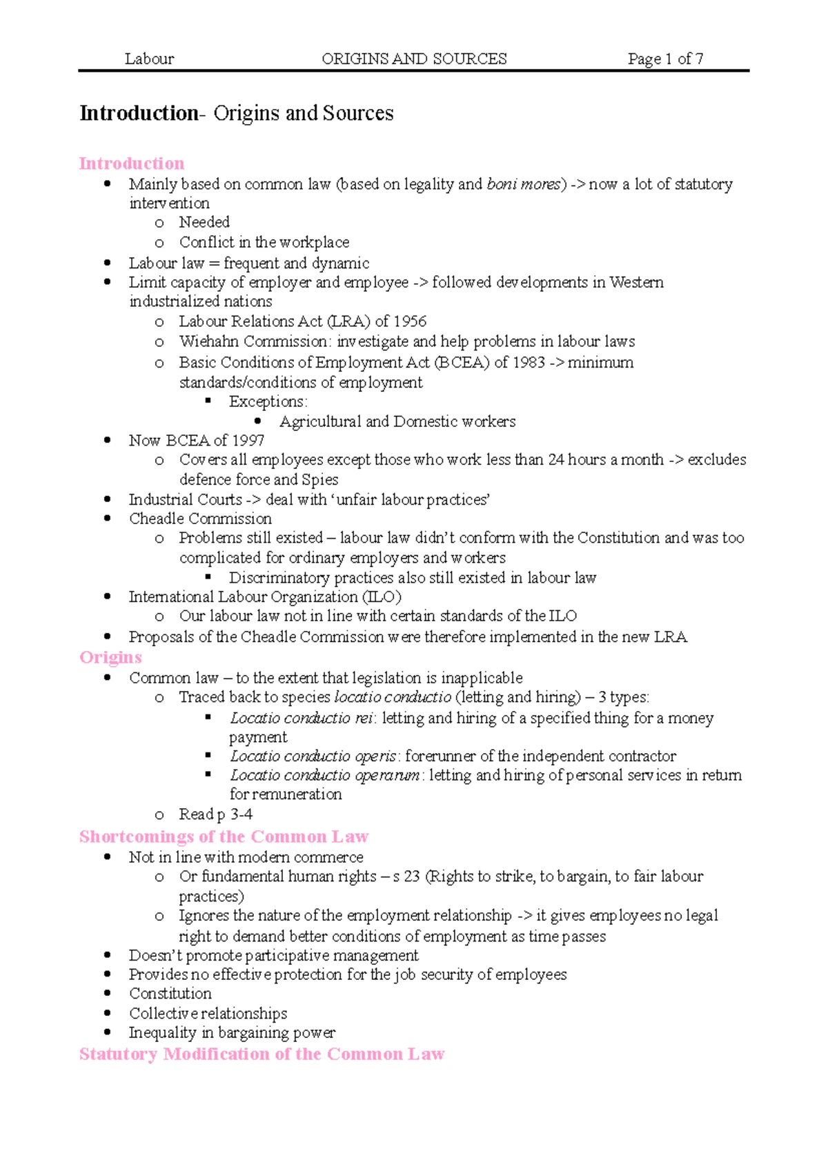 Labour Relations Act (LRA) Learning Unit 9.1: Overview and Key Concepts ...