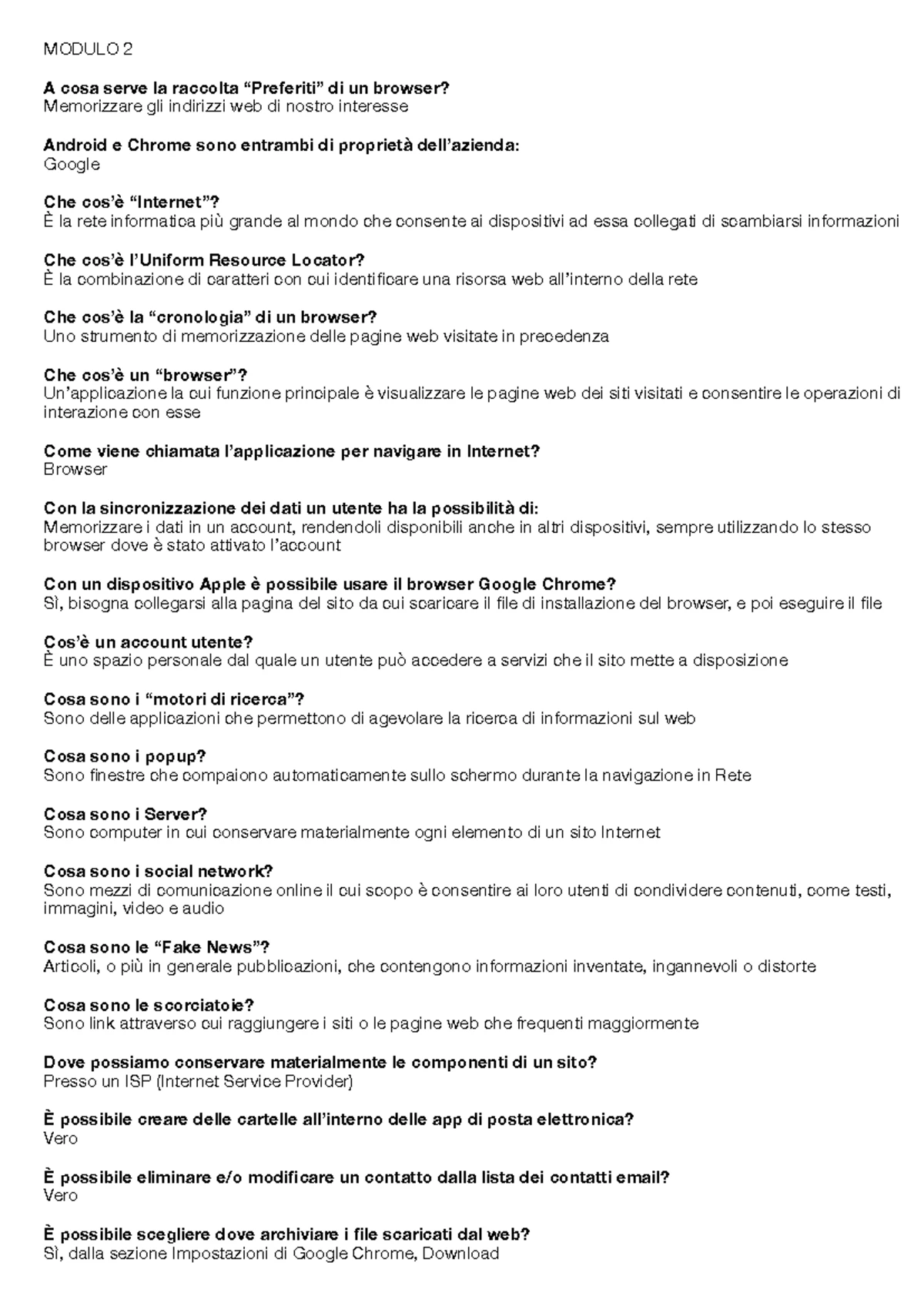 Modulo 1 - Domande e Risposte su Windows 11 e Sicurezza Informatica ...