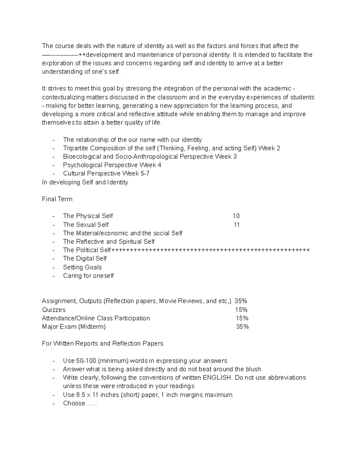 PSY 101: Final Exam Review on Understanding Self and Identity - Studocu