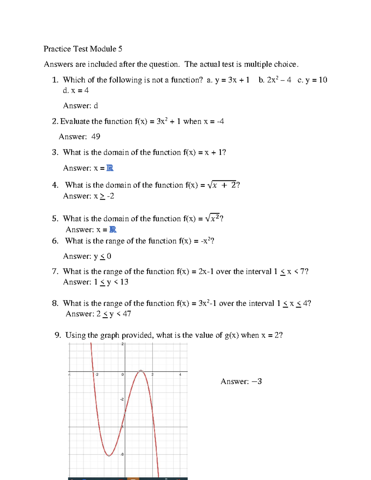 Practice Test Module 5 Answers - MATH110 - Studocu