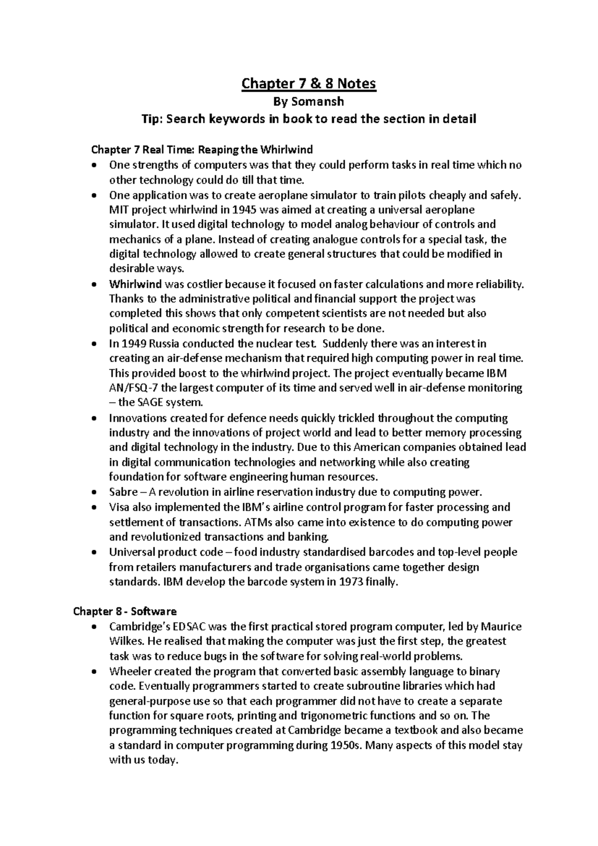 Chapter 7 & 8 Notes: Real-Time Computing & Software Development ...
