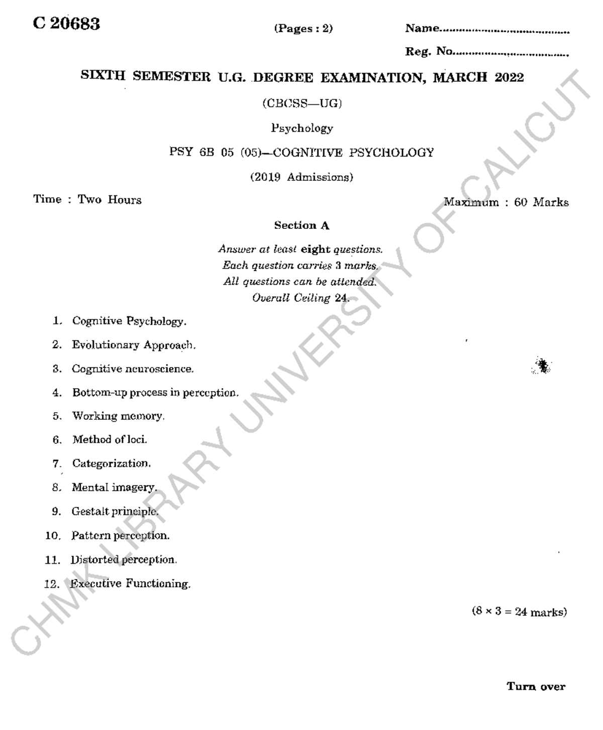 Previous Year Question Paper - University Exam Review - Studocu