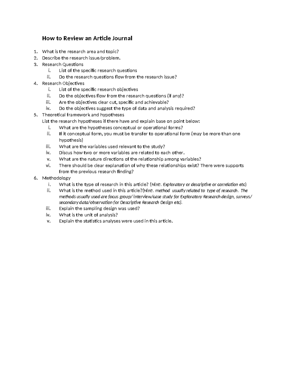 How to Review a Journal Article - How to Review an Article Journal 1 ...
