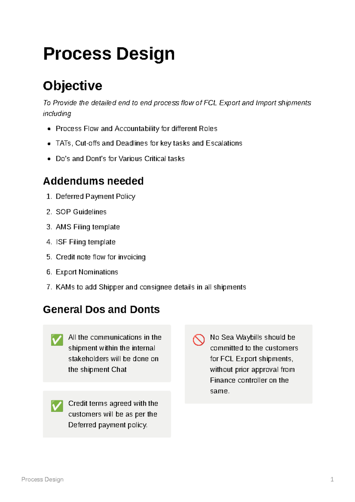 Process-Design - Learning - Process Design Objective To Provide the ...
