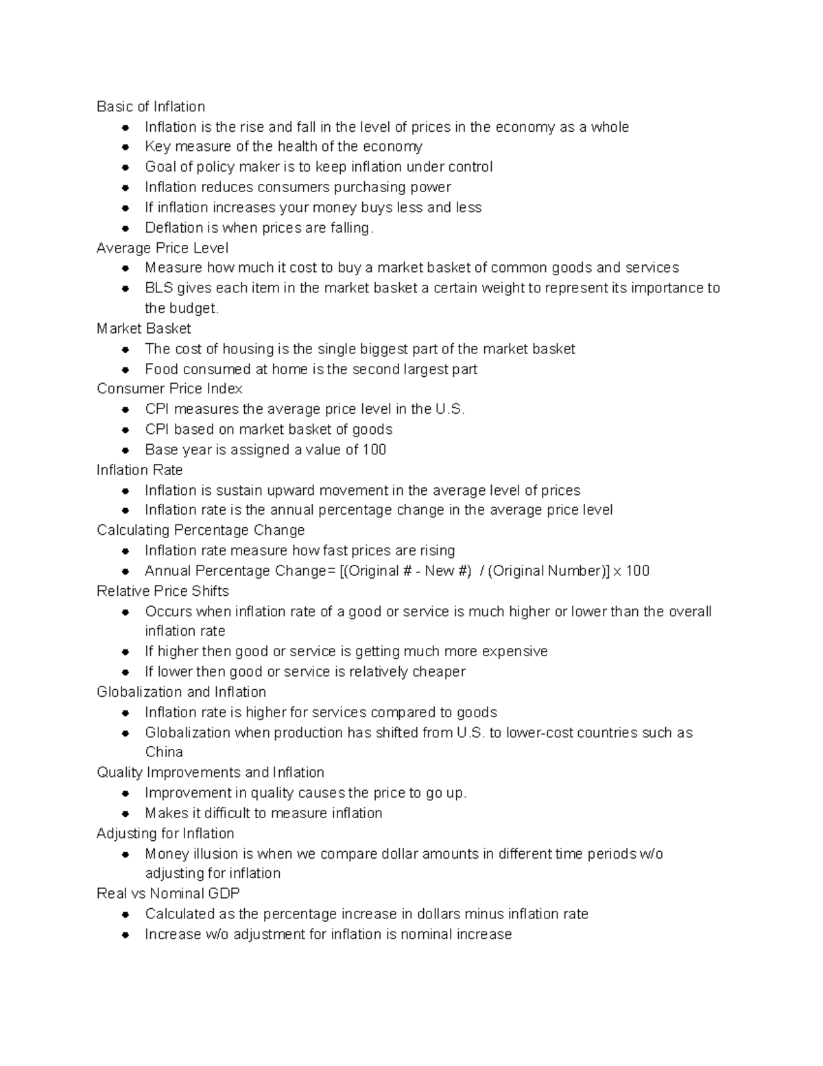 CH 08 Inflation - Lecture notes. - Basic of Inflation Inflation is the ...