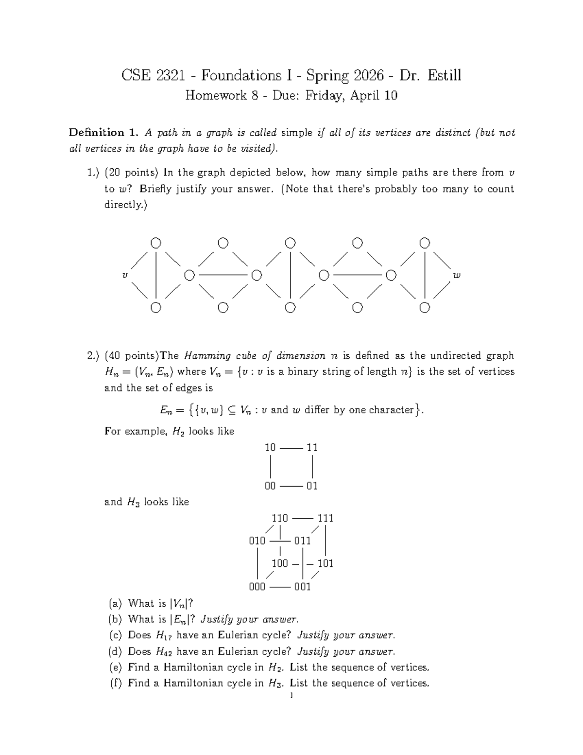 CSE 2321 Foundations I Spring 2026 Homework 8 Solutions - Studocu