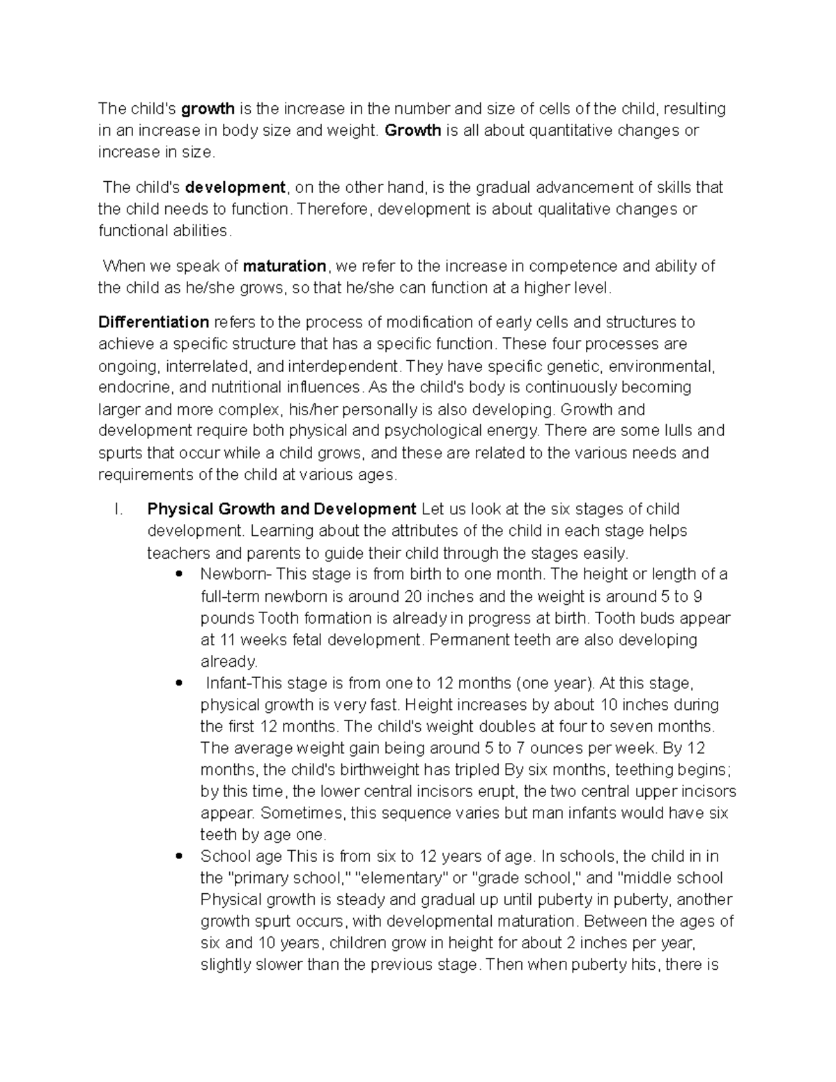 Physical and Cognitive Development in Early Childhood (EDU 101) - Studocu