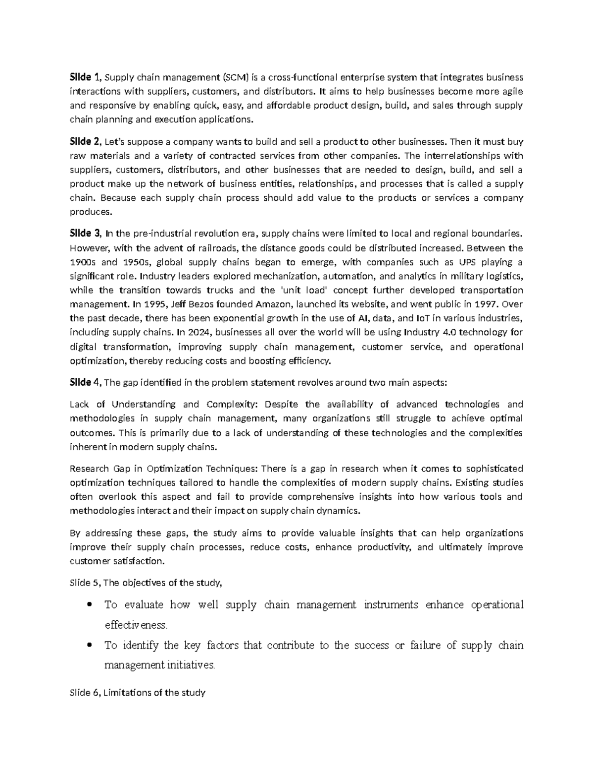 MIS 101 - Supply Chain Management: Comprehensive Overview & Insights ...