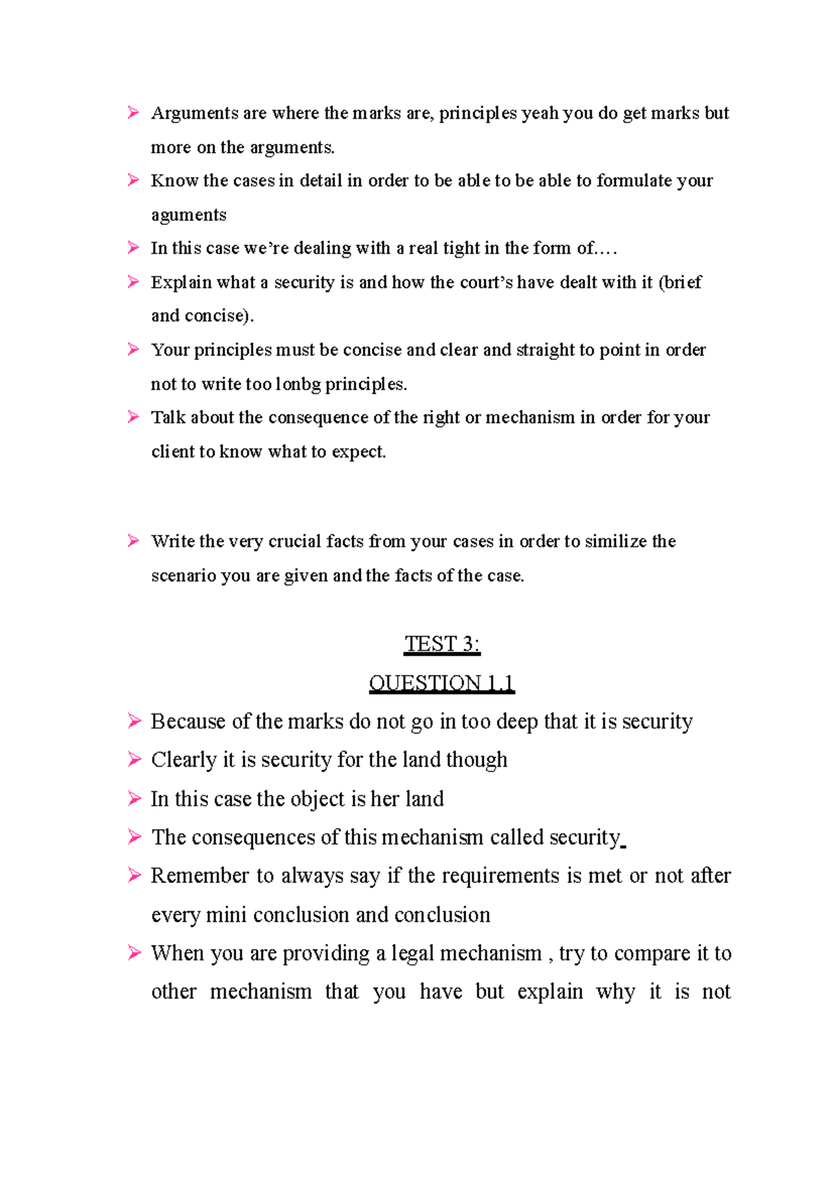 Property Final Exam (BLASC): Key Legal Principles & Arguments - Studocu