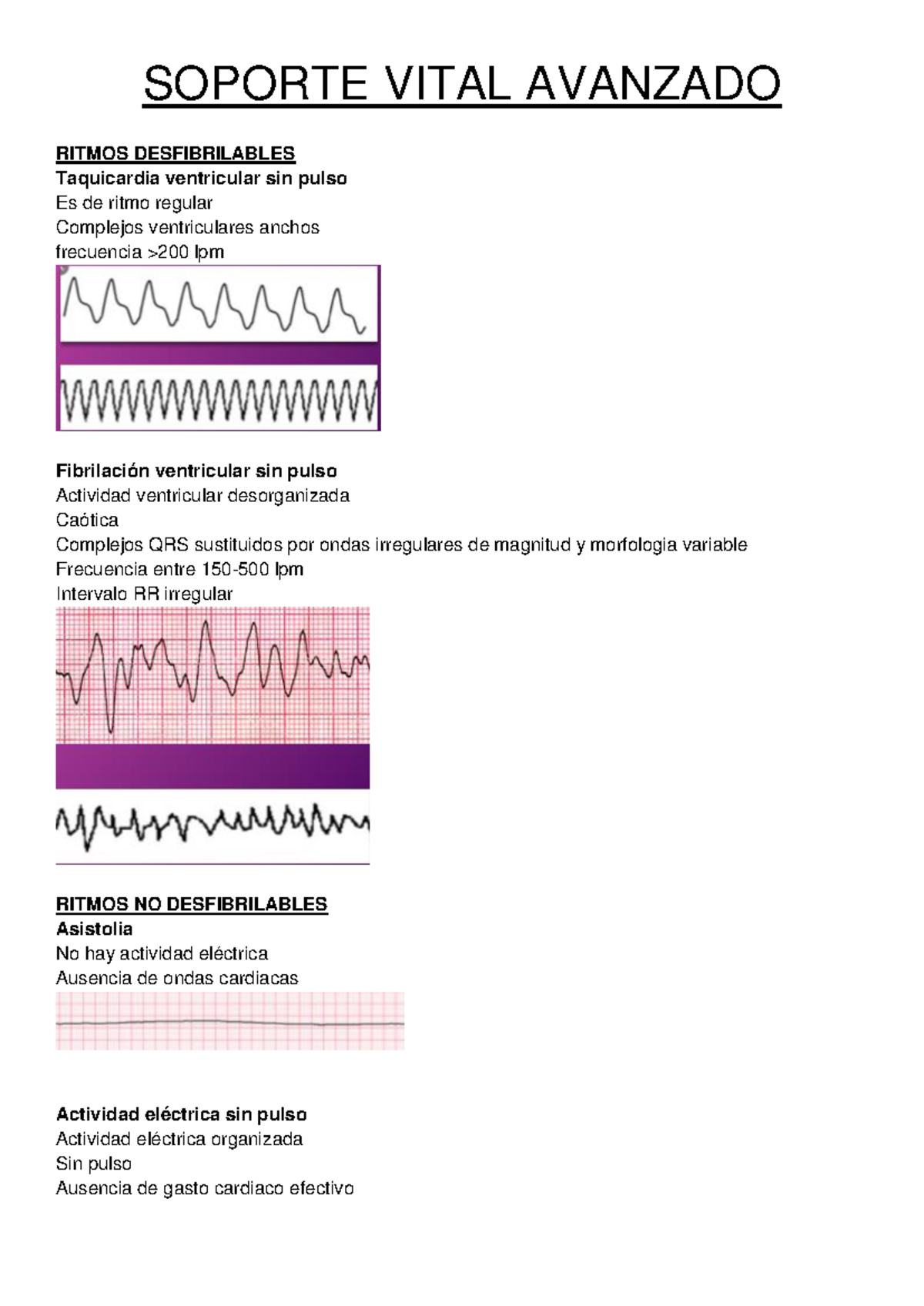 ACLS (Recuperado automáticamente) - SOPORTE VITAL AVANZADO RITMOS ...