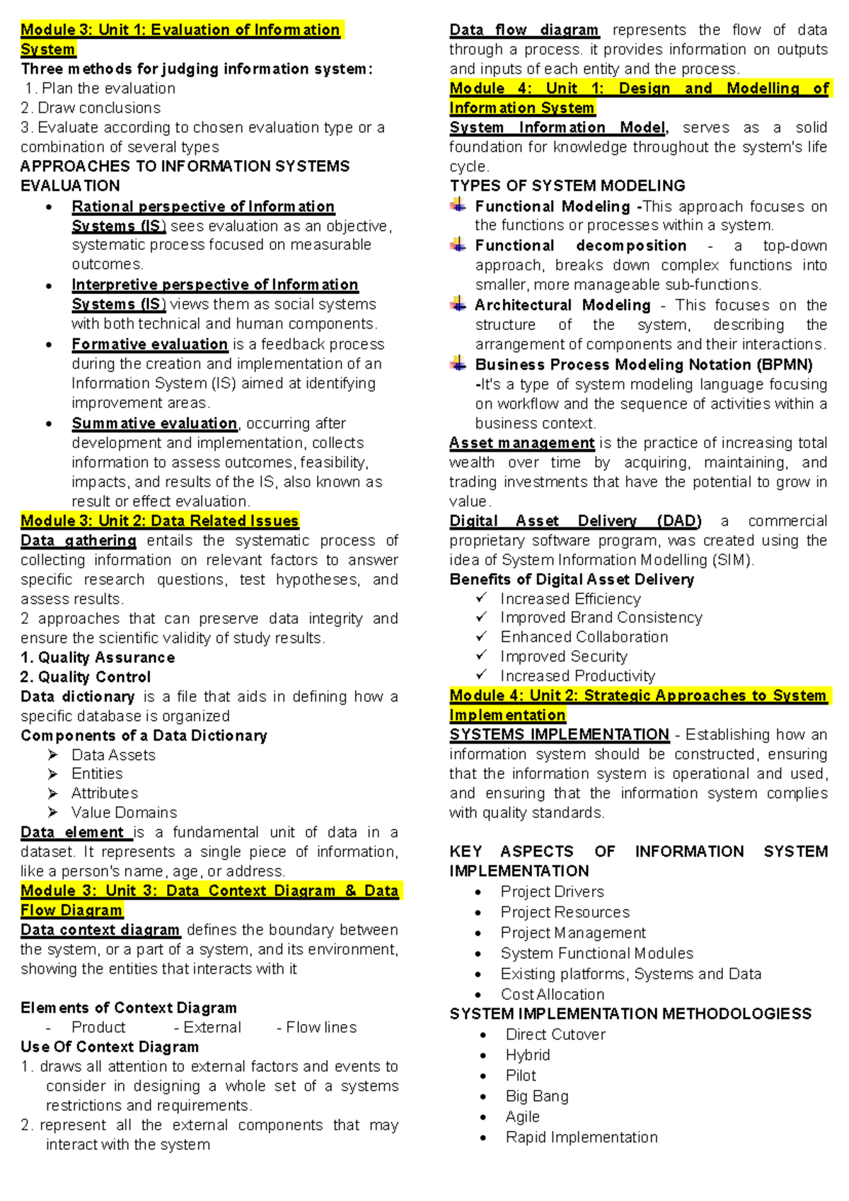 Finals Reviewer 1 - Good - Module 3: Unit 1: Evaluation of Information ...