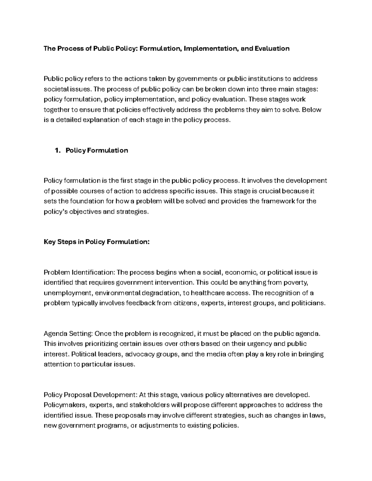 Public policy in India and factors - The Process of Public Policy ...