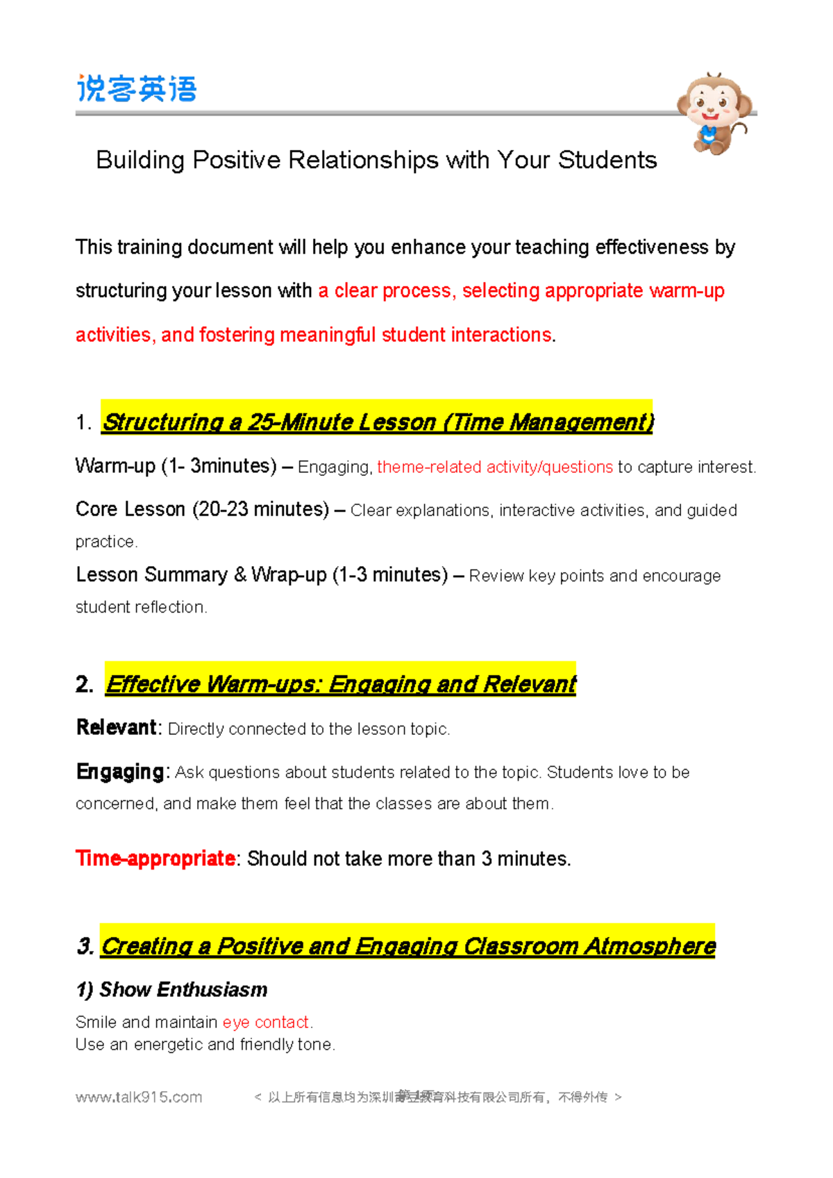Positive Relationships with Students - Building Positive Relationships ...
